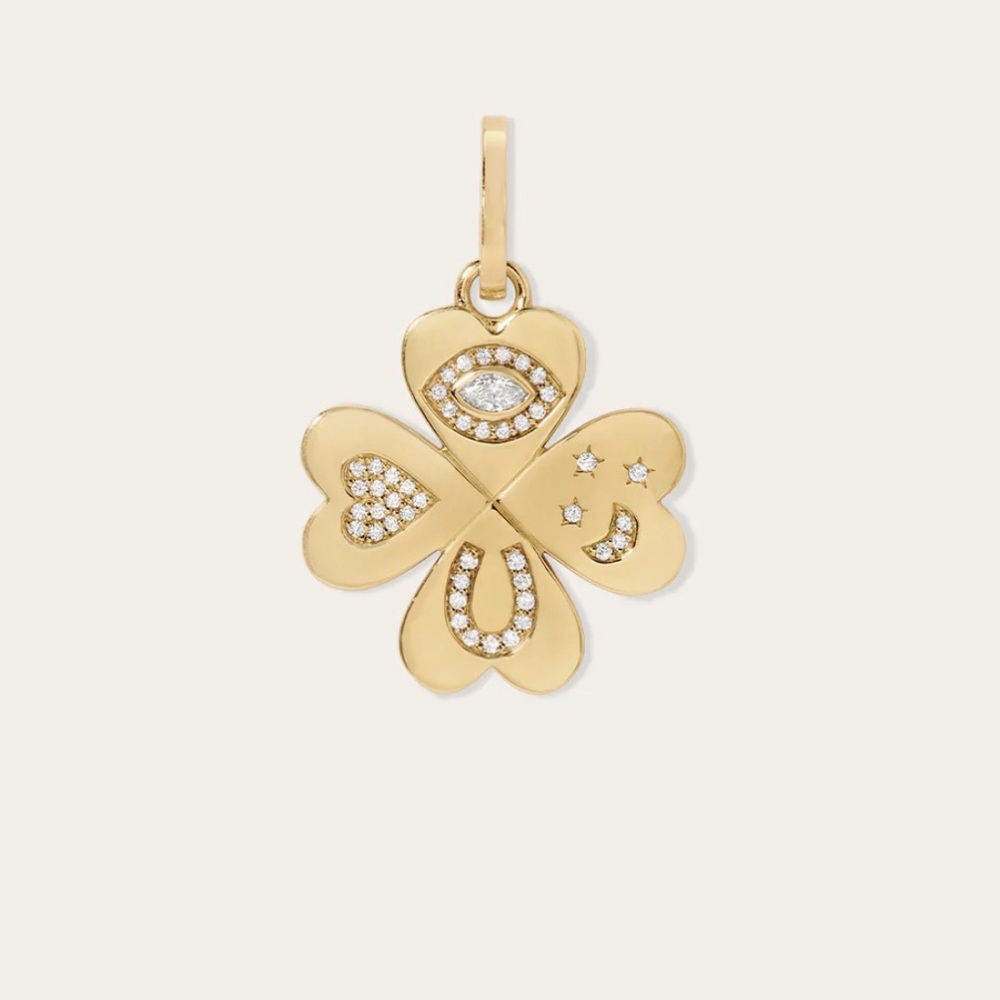 Adina Reyter Good Luck Diamond Clover Charm